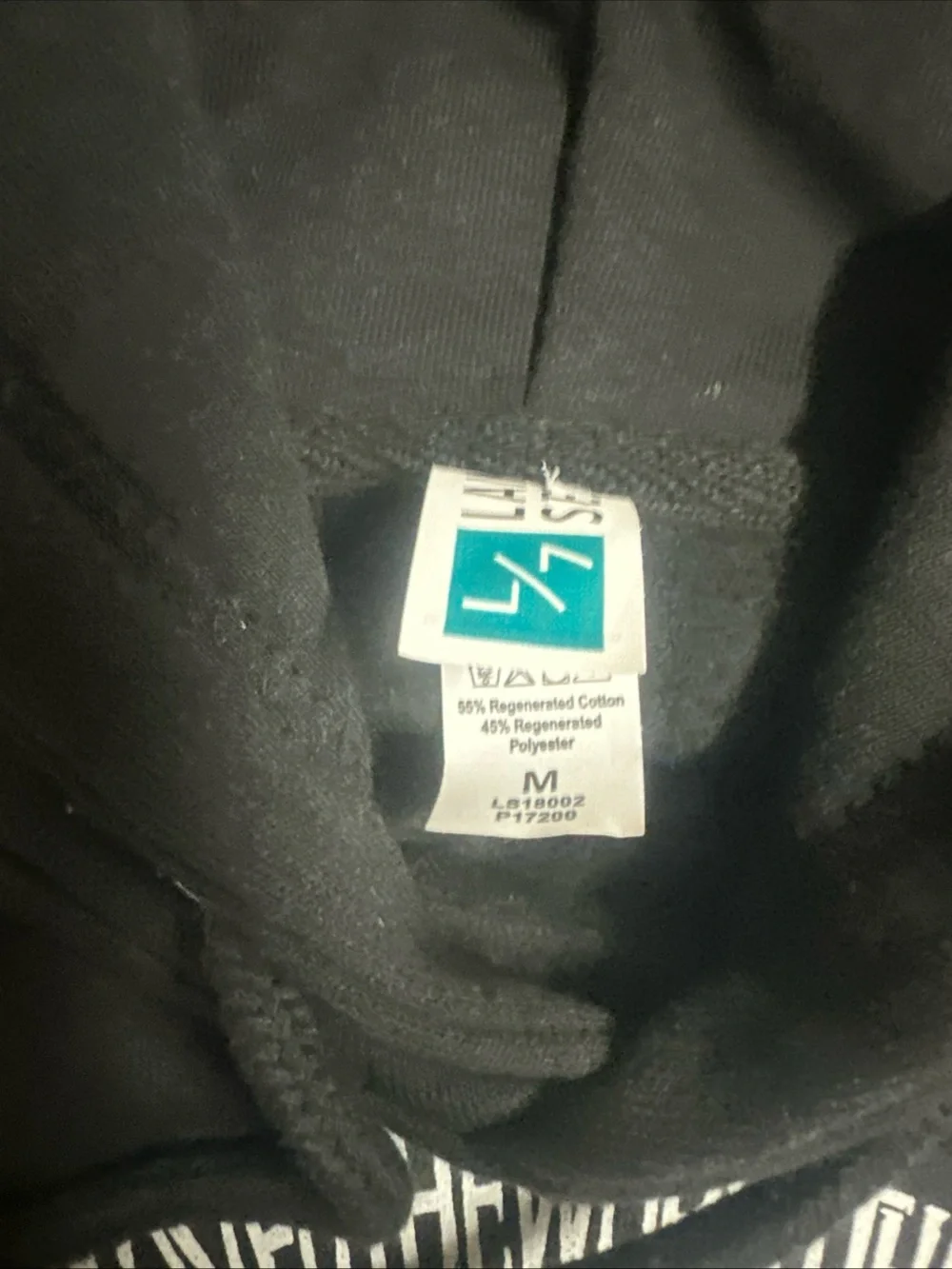 Black Hoodie with White John 3:16 Fish Graphic